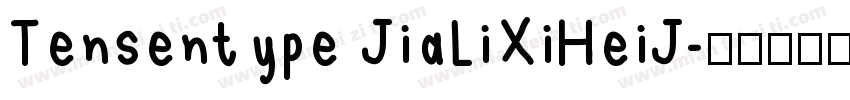 Tensentype JiaLiXiHeiJ字体转换